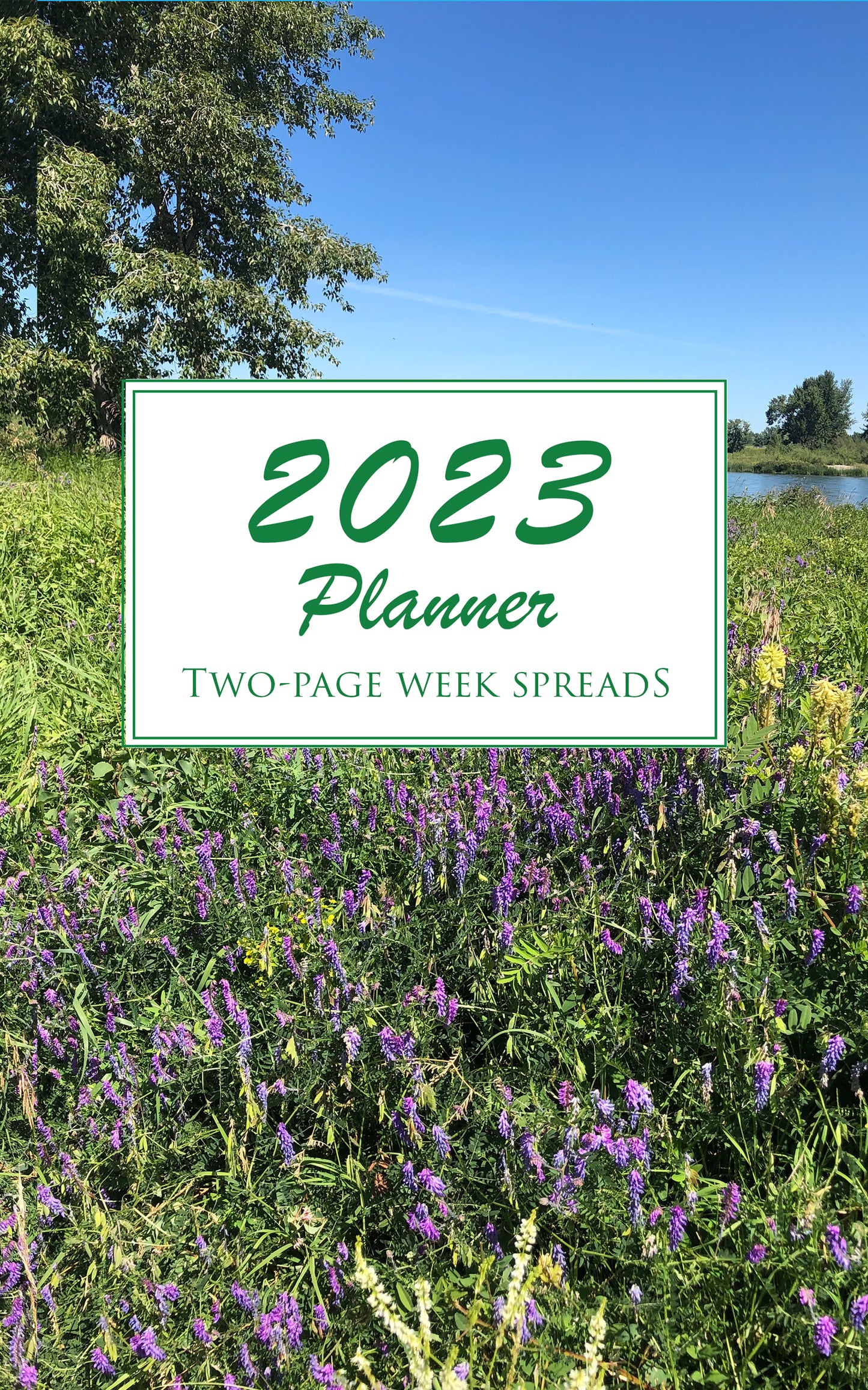 2023 Planner Two-Page Week Spreads: Fish Creek 1 Design